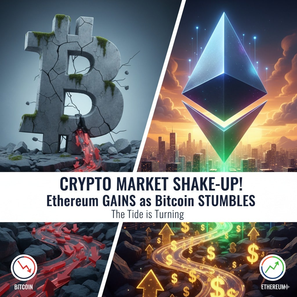 Cover image for article: Crypto Market Shake-Up: Why Ethereum Is Gaining as Bitcoin Stumbles